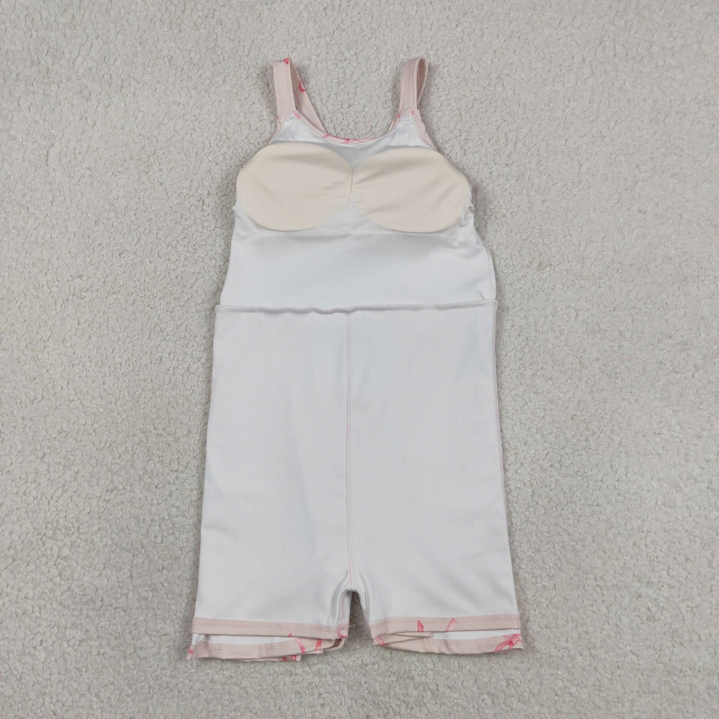 RTS NO MOQ yoga fabric GSD3421 Baby Girls Fashion Cute Strap Back Bows Yoga Active Knee Length Dresses