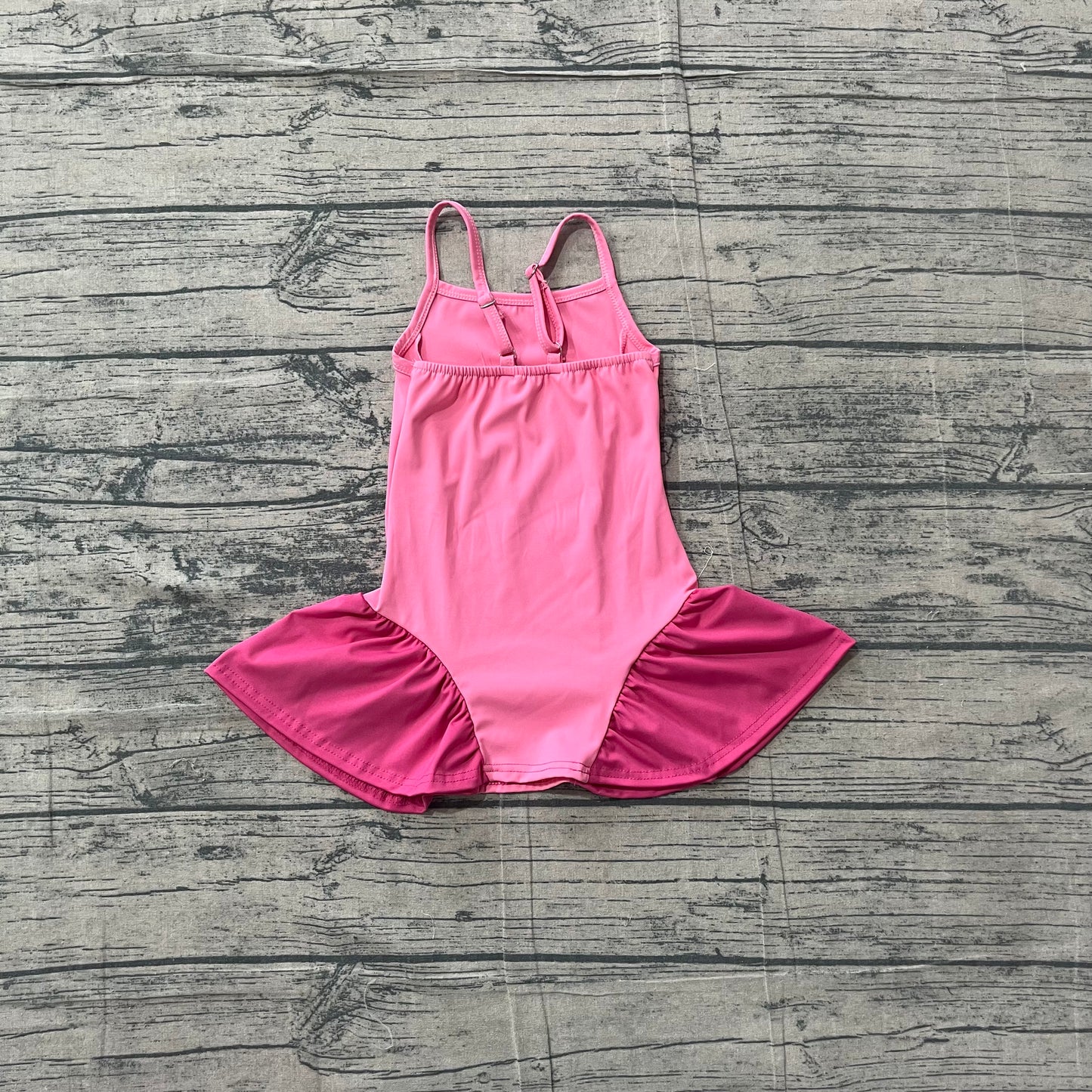(Sample) No moq GSD3688 Yoga Infant Girls Pink Strap Active Wear Knee Length Yoga Dress