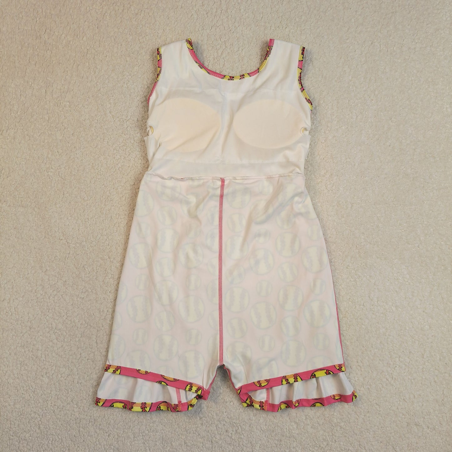 RTS NO MOQ GSD3800 Baby Girls Yoga Active Sleeveless Knee Length Dress Softball Team Casual Daily Wear
