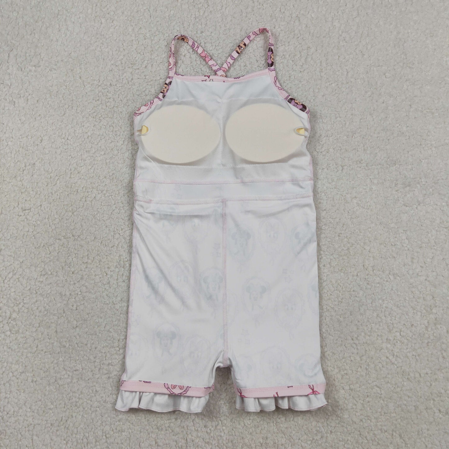 RTS NO MOQ GSD3915 Cute Clothes  Baby Girls Strap Yoga Dress Knee Length Active Dress for Girls
