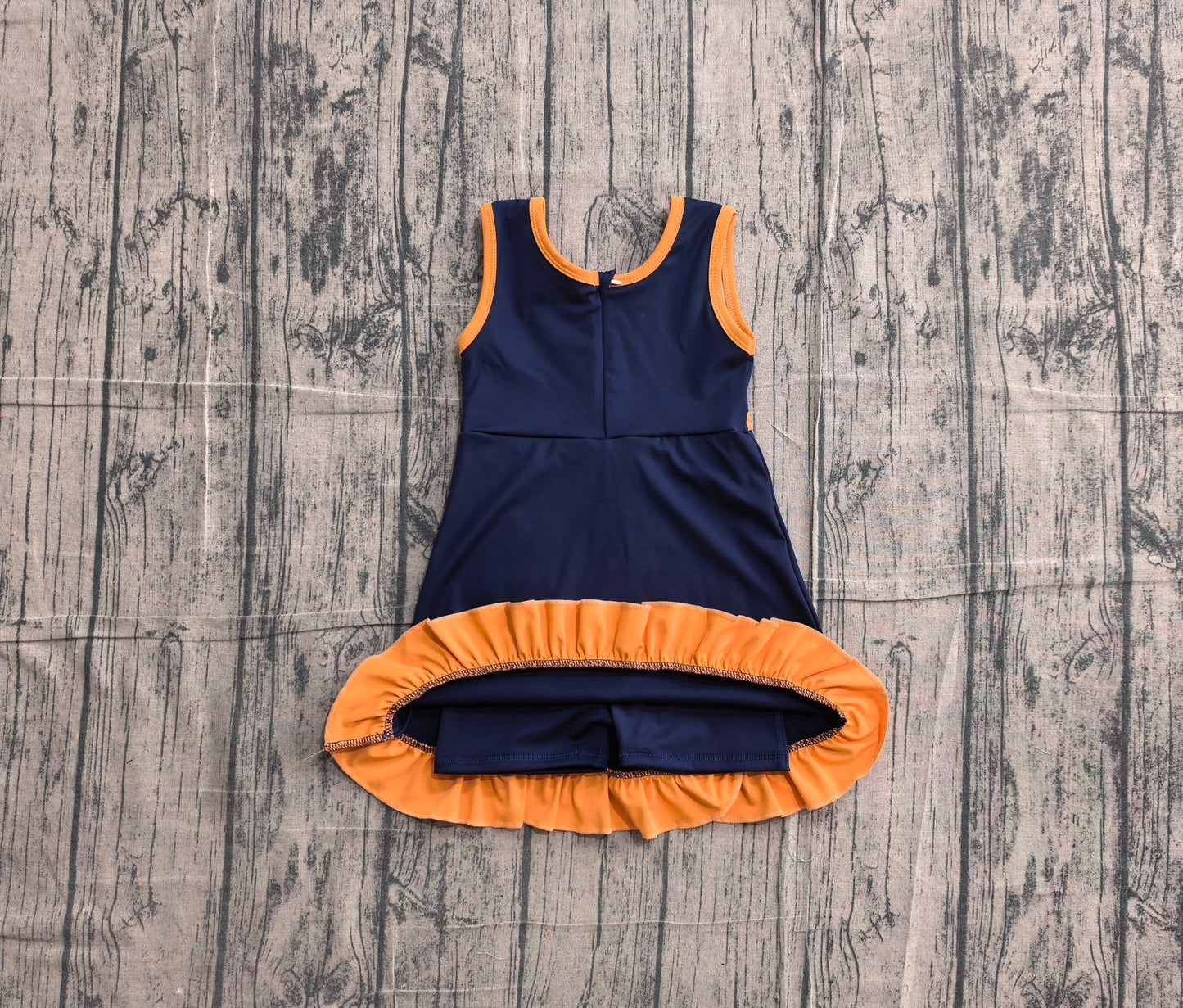 (Sample) No moq yoga GSD4131 Baby Girls Sleeveless Purple Orange Yoga Active Short Knee Length Dress
