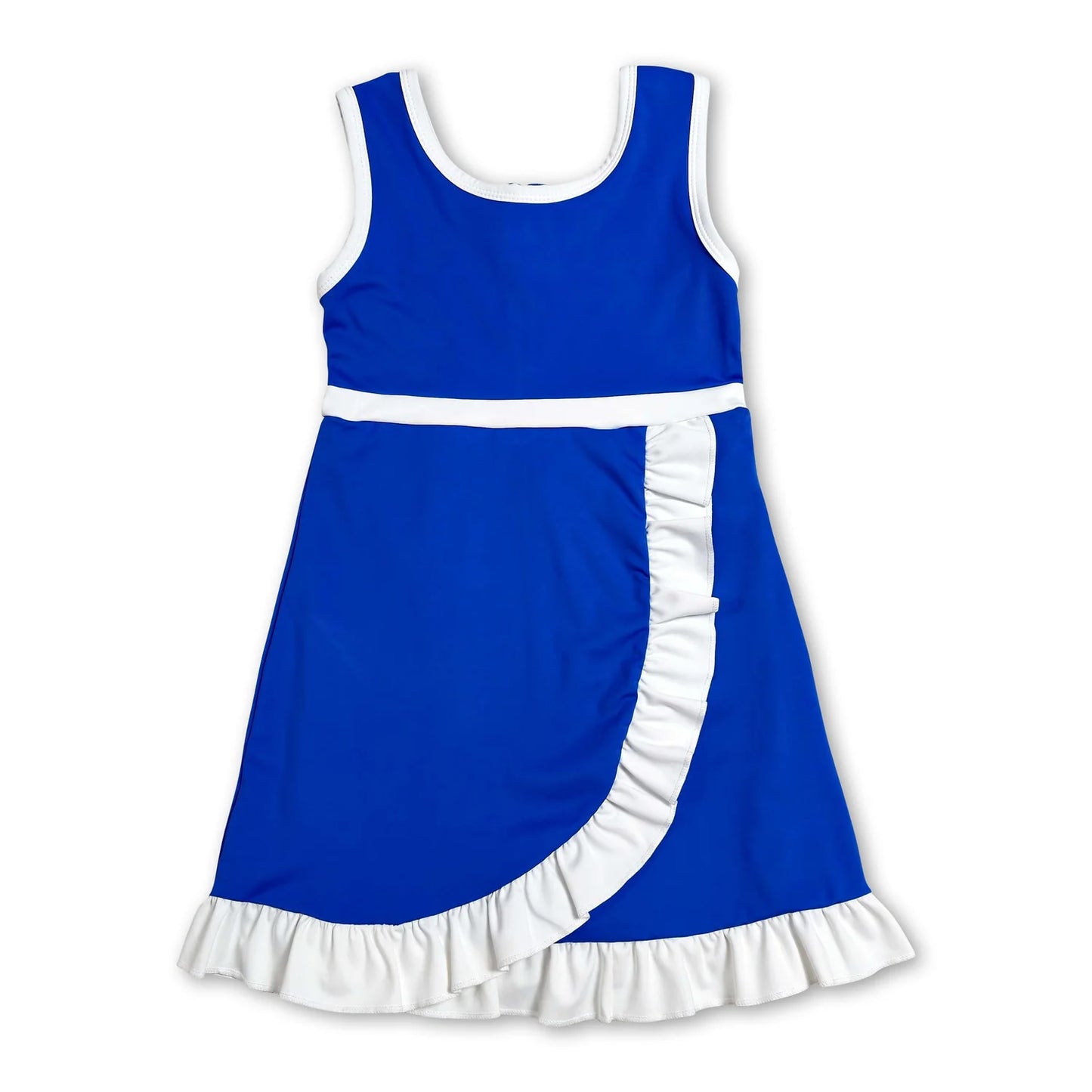 RTS NO MOQ Sibling yoga fabric Baby Girls Sleeveless Knee Length Yoga Active Dress