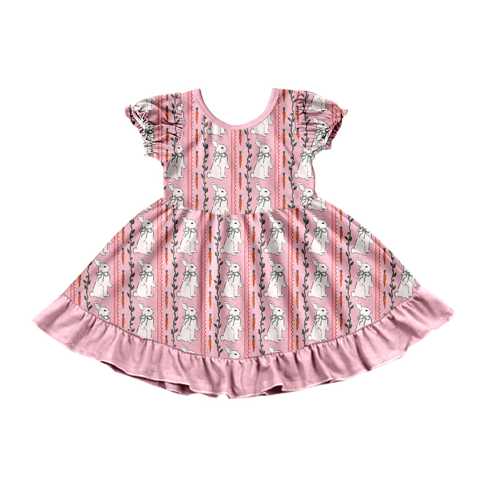 (Preorder new) No moq Kids cute rabbit color T-shirt top dress