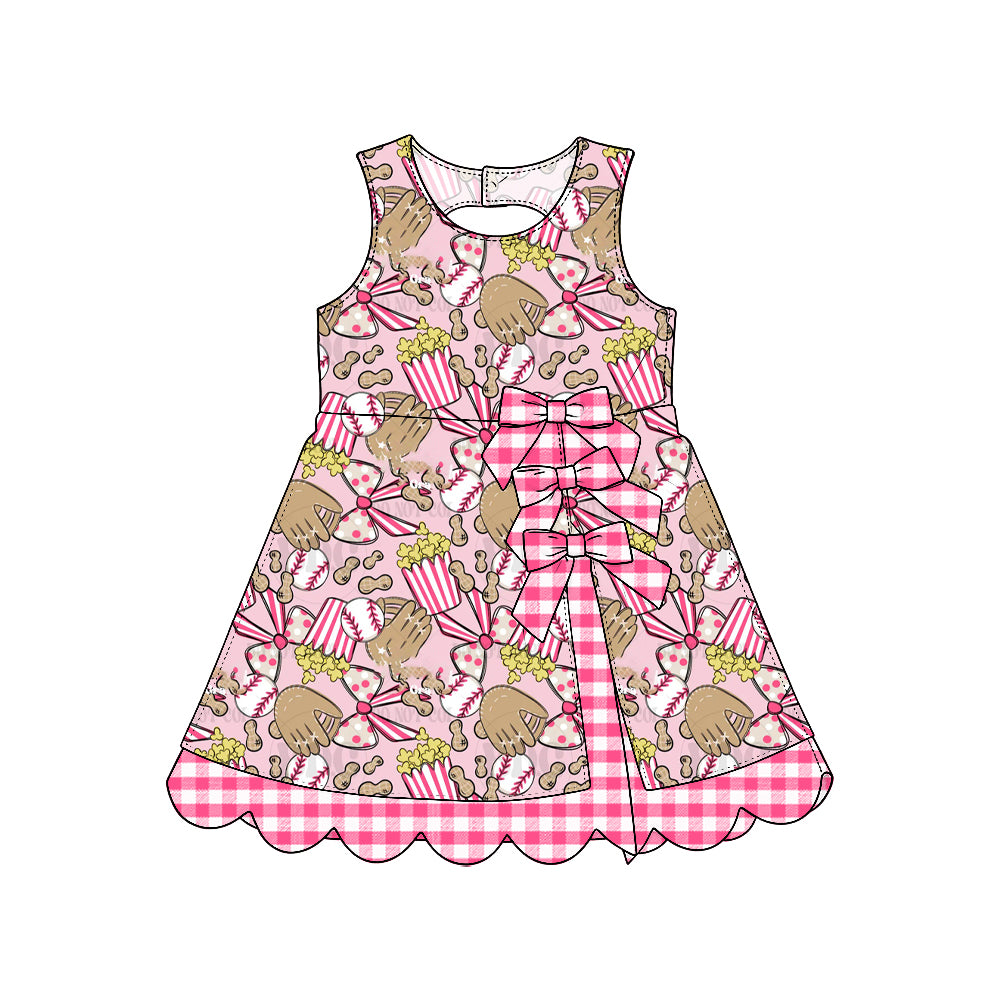(Preorder new) No moq Baby Girls Sleeveless Popcorn Leopard Print Scalloped Hem Two Piece Skirt Set And Dress