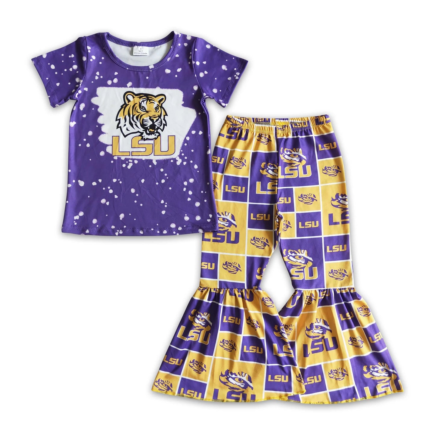 RTS NO MOQ Sibling milk silk Baby Girls And Boys Bow Top Scallop Hem Shorts Team Sets Yoga Dress Mama and Me Yoga Shorts
