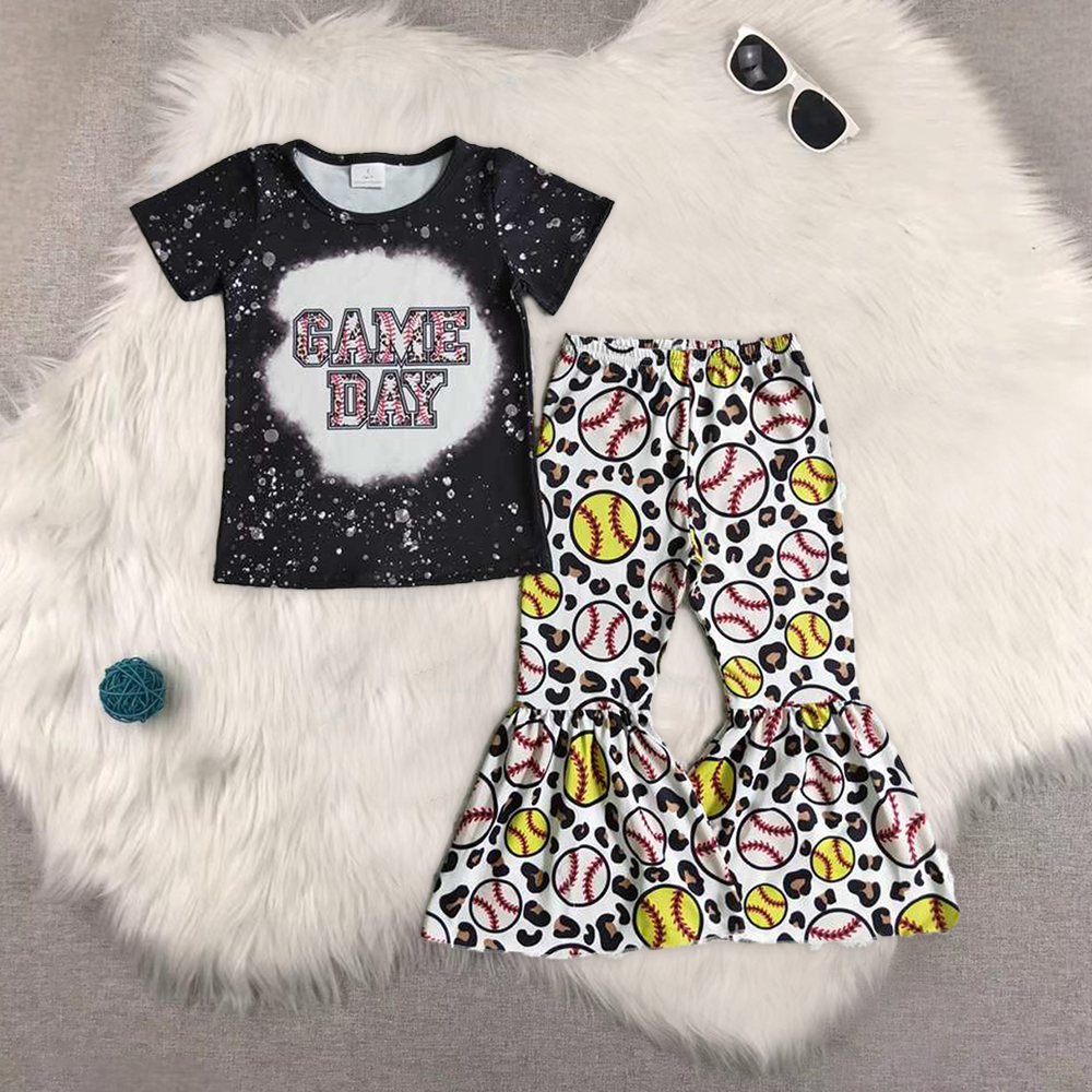 RTS NO MOQ Sibling Baby Girls clothes short sleeve pants Clothes Sets