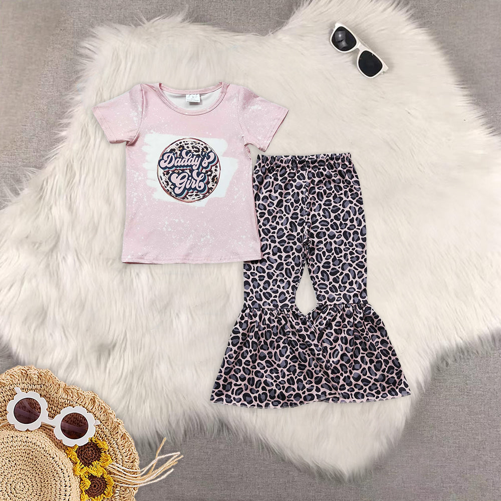 RTS NO MOQ baby girl clothes daddy short sleeve pants Sets