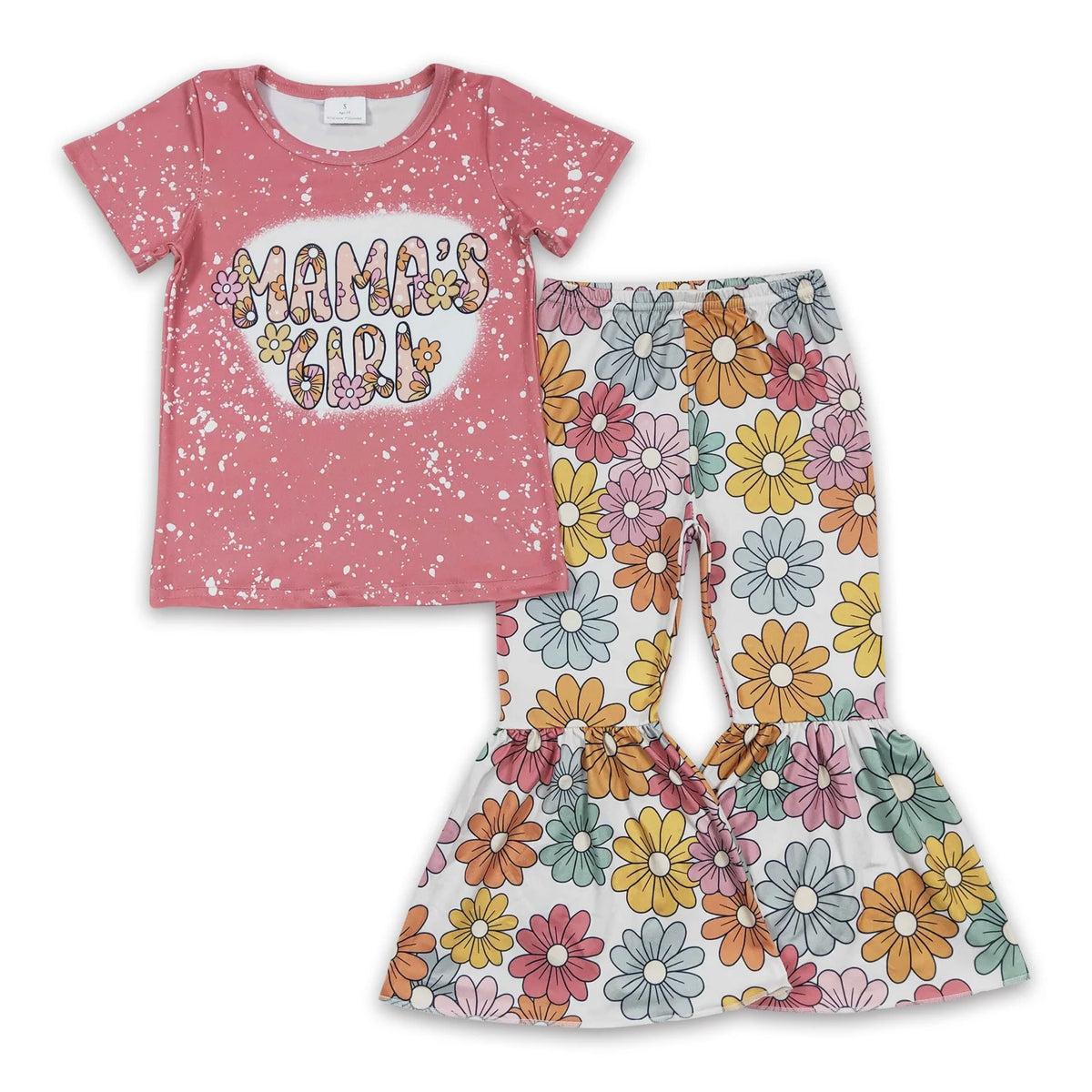 RTS NO MOQ Sibling baby girl clothes Pink short sleeve pants sets and dress