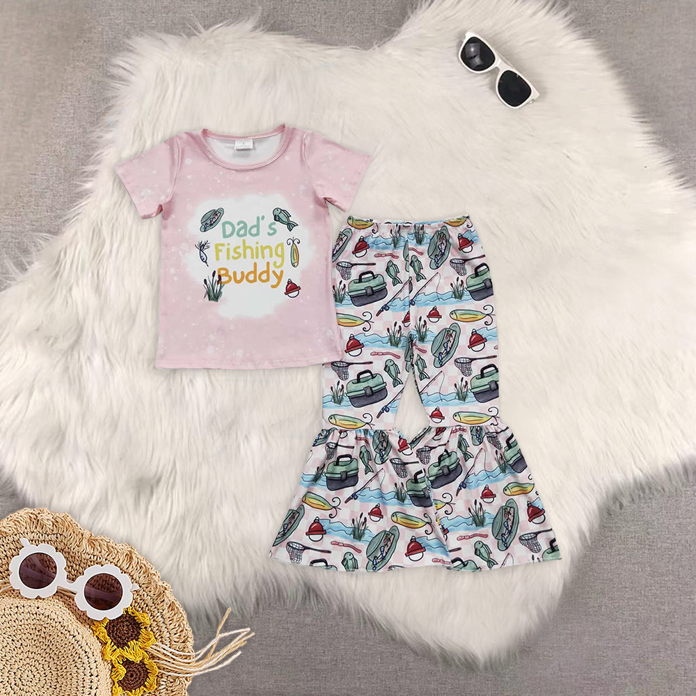 RTS NO MOQ baby girl clothes daddy short sleeve pants Sets