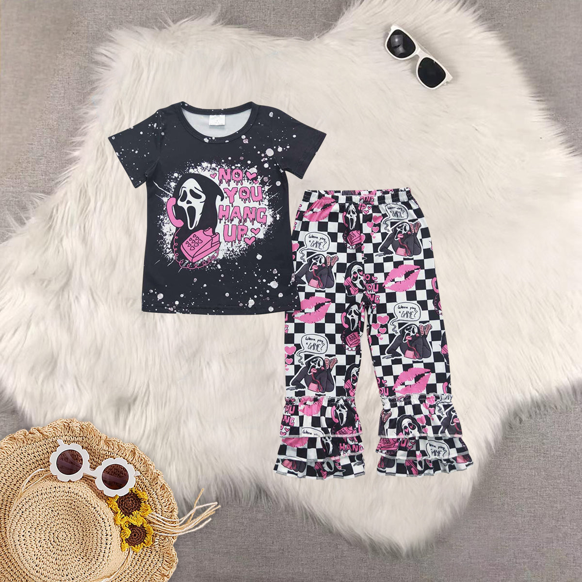 RTS Sibling baby girl clothes Short Sleeve Shorts sets romper