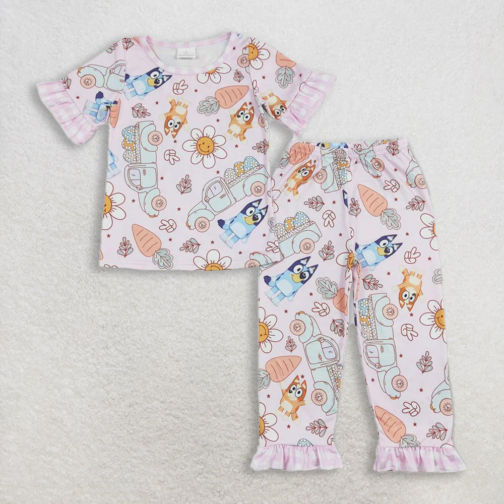 RTS NO MOQ Sibling Baby Boys Girls Easter Shirts Pants Pajamas Clothes Sets Rompers