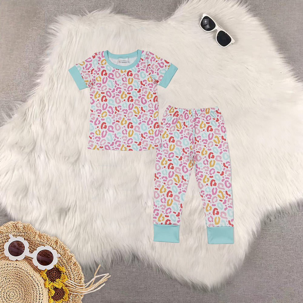 RTS Sibling baby girl clothes leopard Short Sleeve Shorts sets and pants set and jumpsuit and romper adn dress