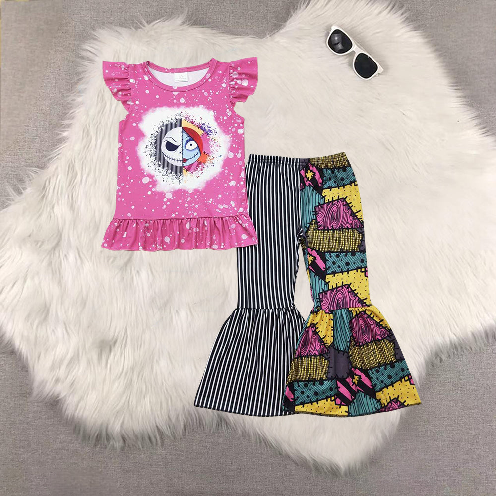 RTS NO MOQ Sibling Baby girls boy clothes Halloween shorts-sleeved trousers suits& rompers