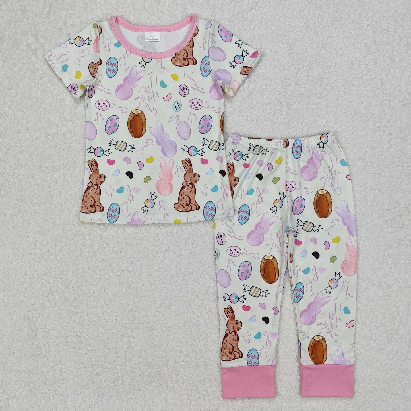 RTS Boys and girls easter Short Sleeve pants sets romper