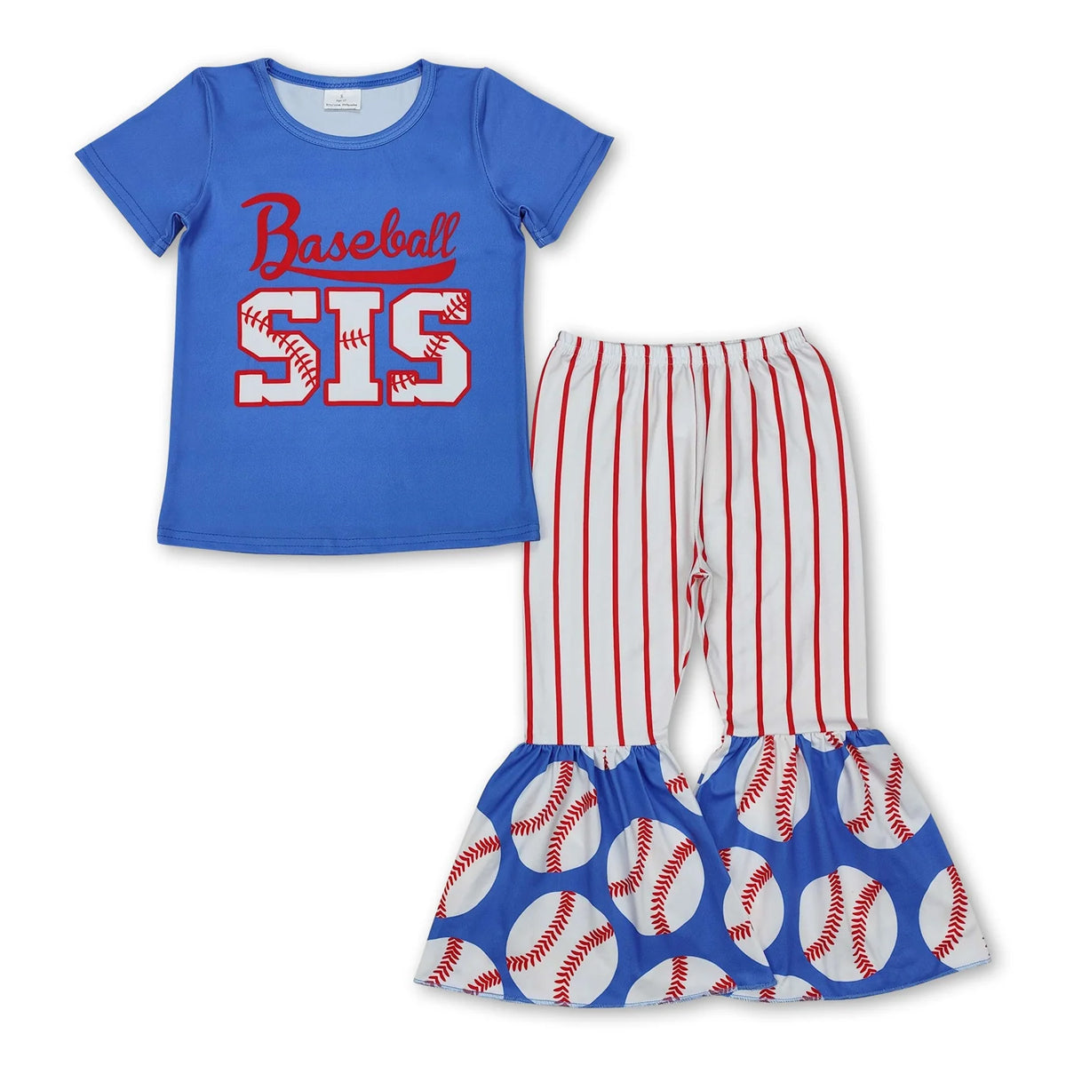 RTS NO MOQ Sibling Baby boy girl clothes baseball long-sleeved trousers suits