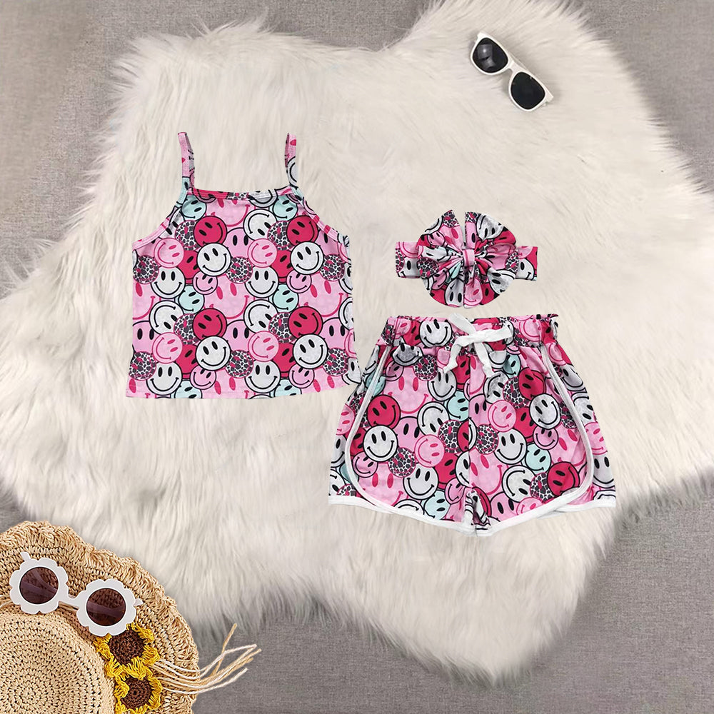 Sibling Baby Girls clothes smiley Summer Sibling Sister Clothes Sets dress