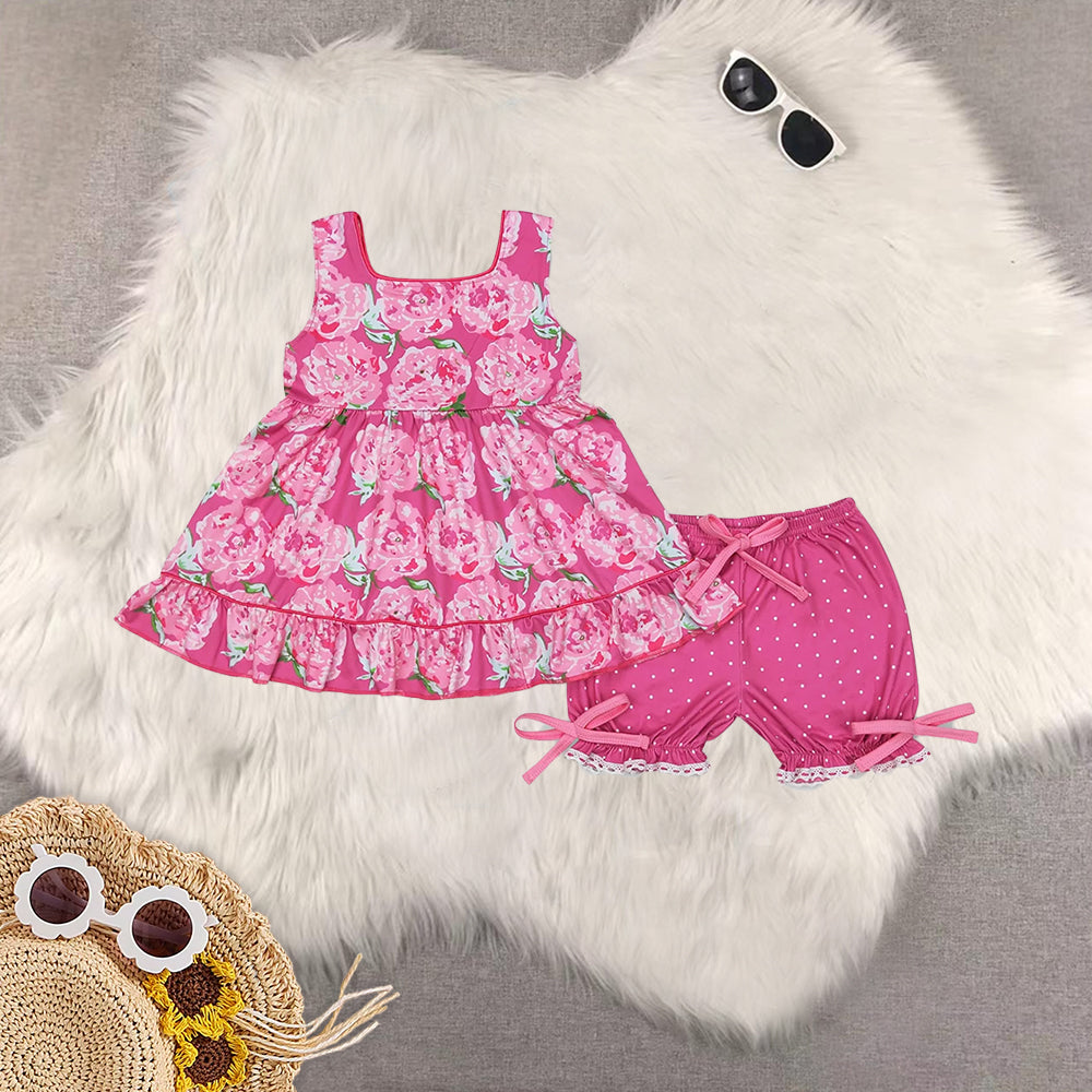 RTS Sibling baby girl clothes Short Sleeve Shorts sets