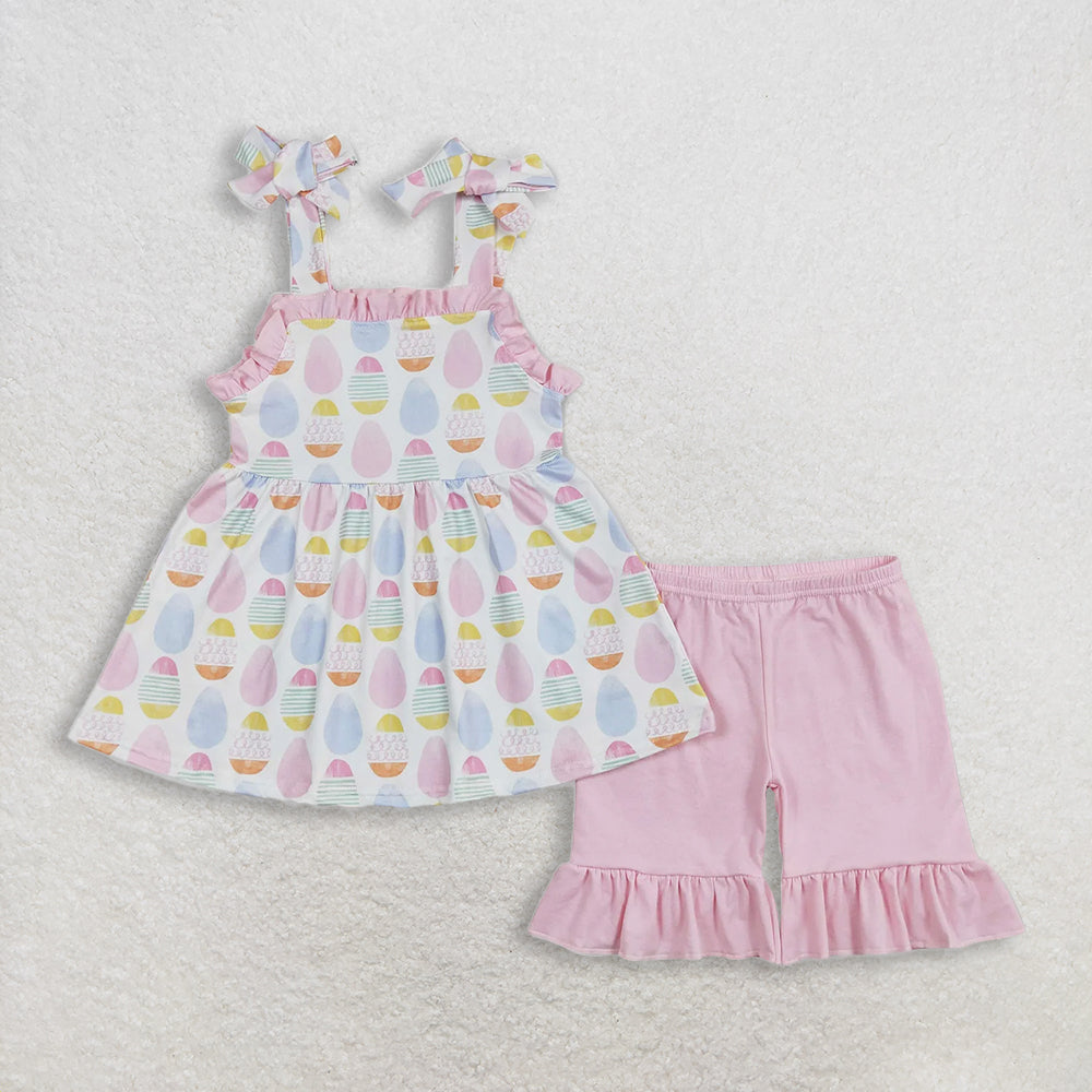 RTS NO MOQ Sibling Boys Baby Girls Easter Spring Shorts Rompers Clothes Sets
