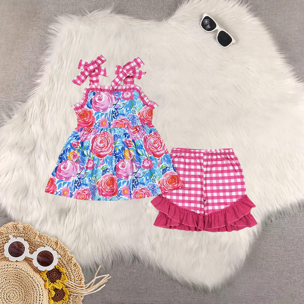 RTS Sibling baby girl clothes Short Sleeve Shorts sets