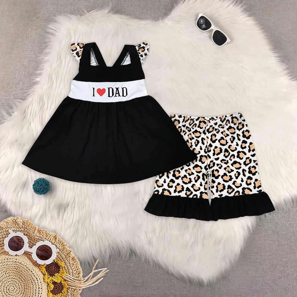 RTS NO MOQ Embroidery short-sleeved shorts suit & short-sleeved sets and briefs sets