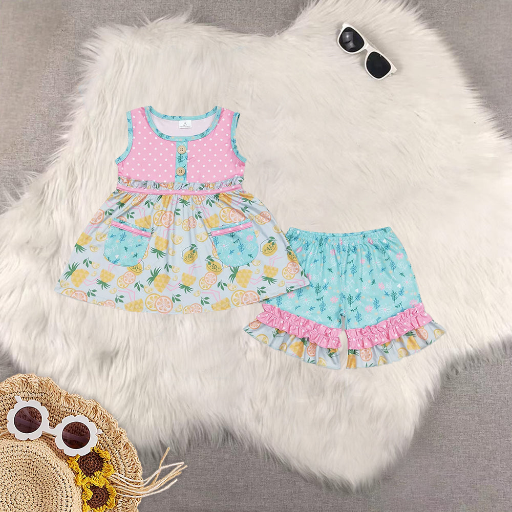 Sibling Baby Girls clothes Flowers Summer Sibling Sister Clothes Sets