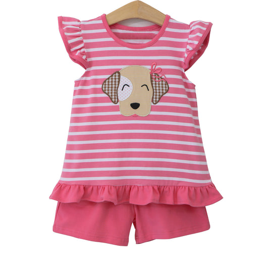 GSSO0874 pre-order baby girl clothes dog toddler girl summer outfits