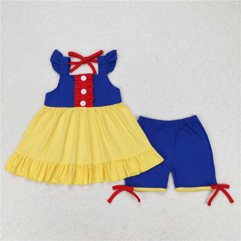 Cute Clothes Sibling Baby Girls Summer Outfit Set Sister Top Shorts Clothing Combo for Little Girls