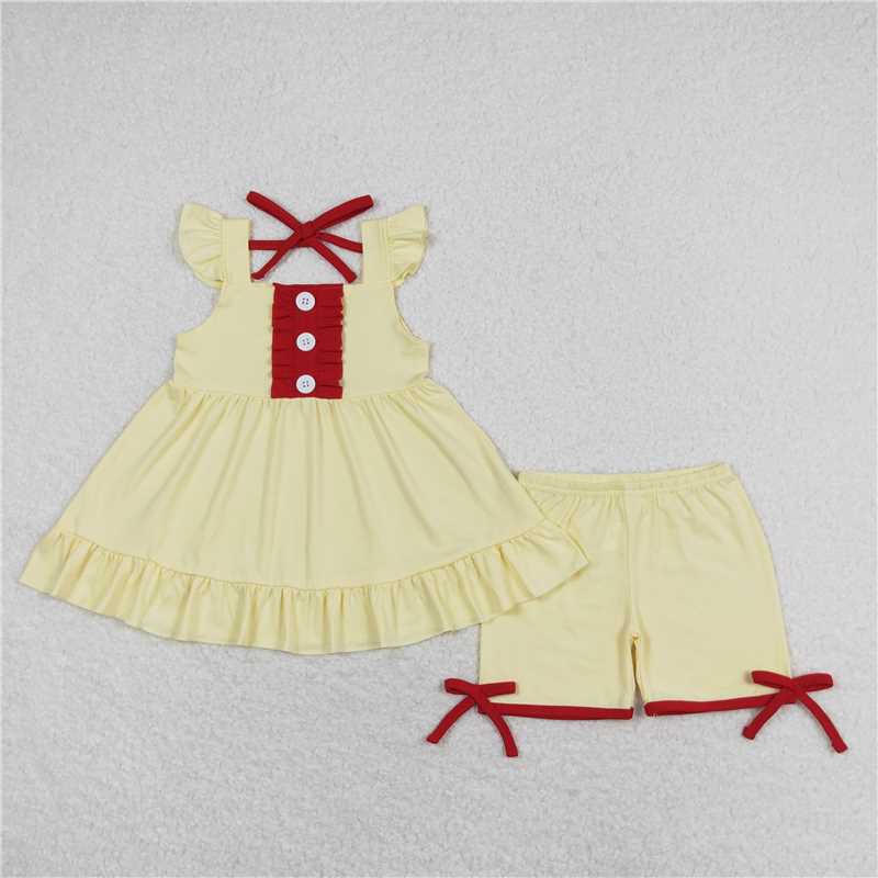 Cute Clothes Sibling Baby Girls Summer Outfit Set Sister Top Shorts Clothing Combo for Little Girls