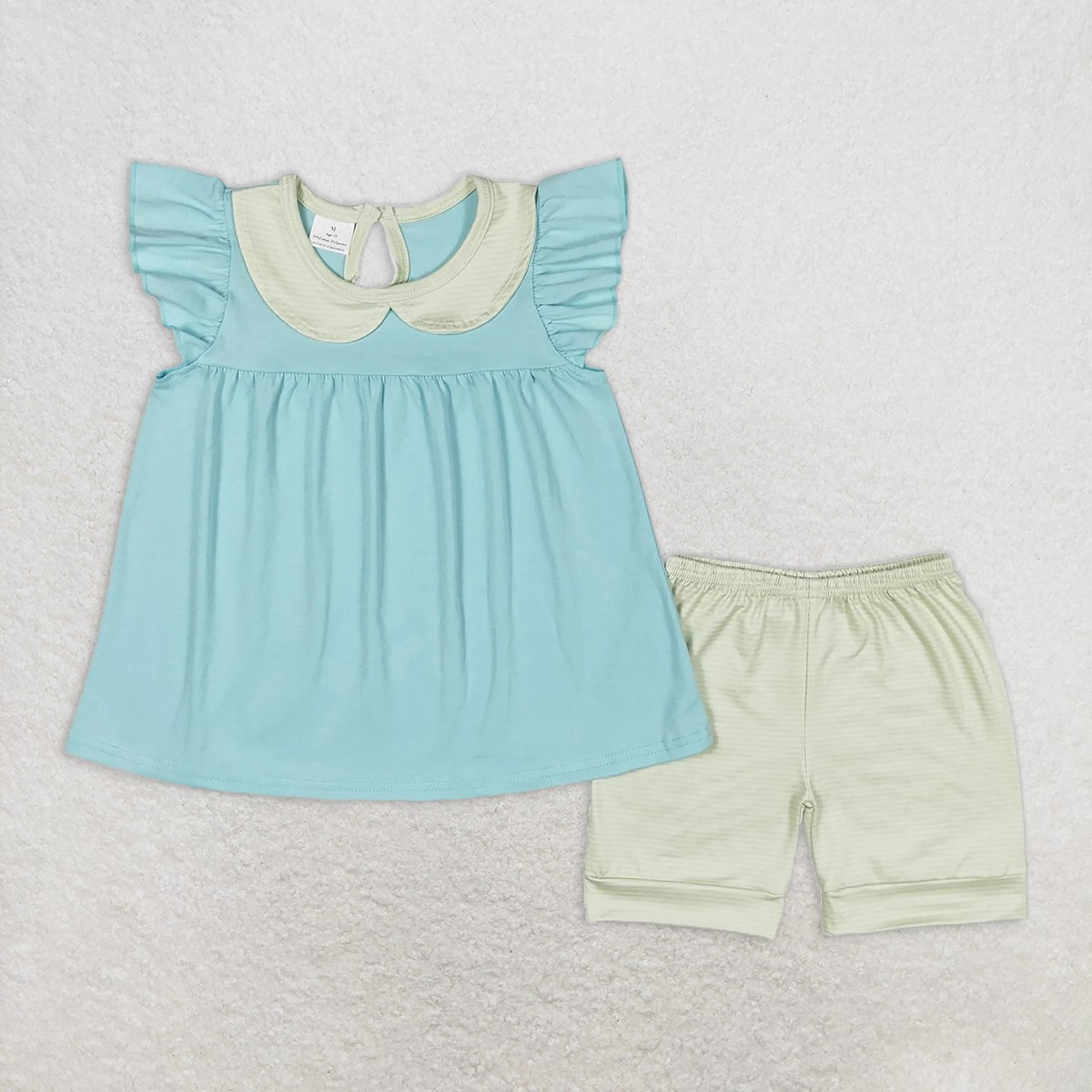 RTS summer Girls Clothes Short Sleeve Shorts Set