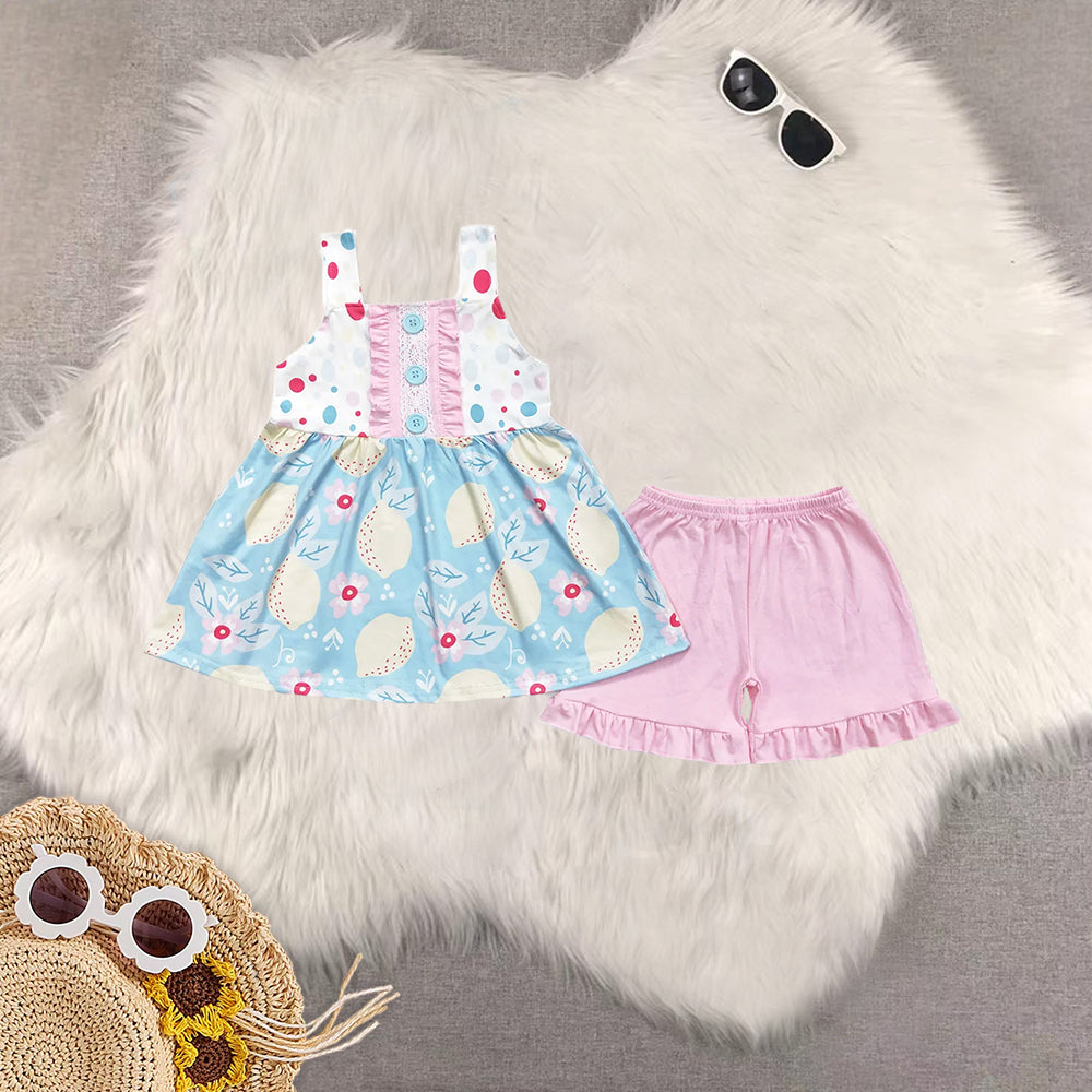 Sibling Baby Girls clothes Flowers Summer Sibling Sister Clothes Sets