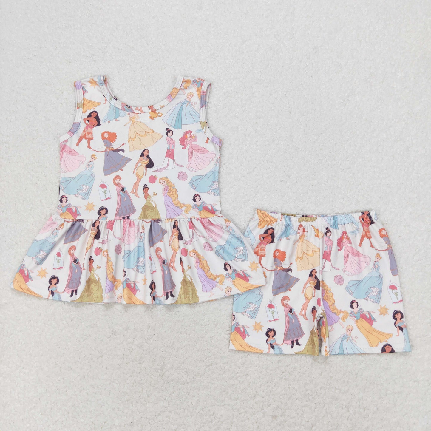 Cute Clothes GSSO1277Baby Girls  Sleeveless Tunic Shorts Clothes Sets