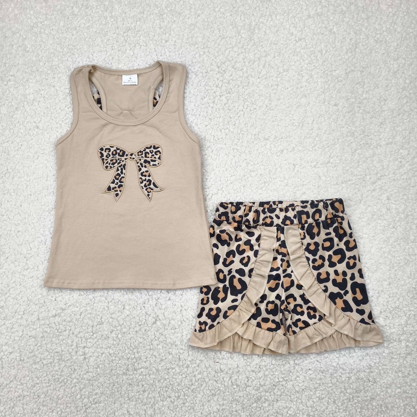 RTS Boys and girls Embroidery floral Short Sleeve Shorts sets
