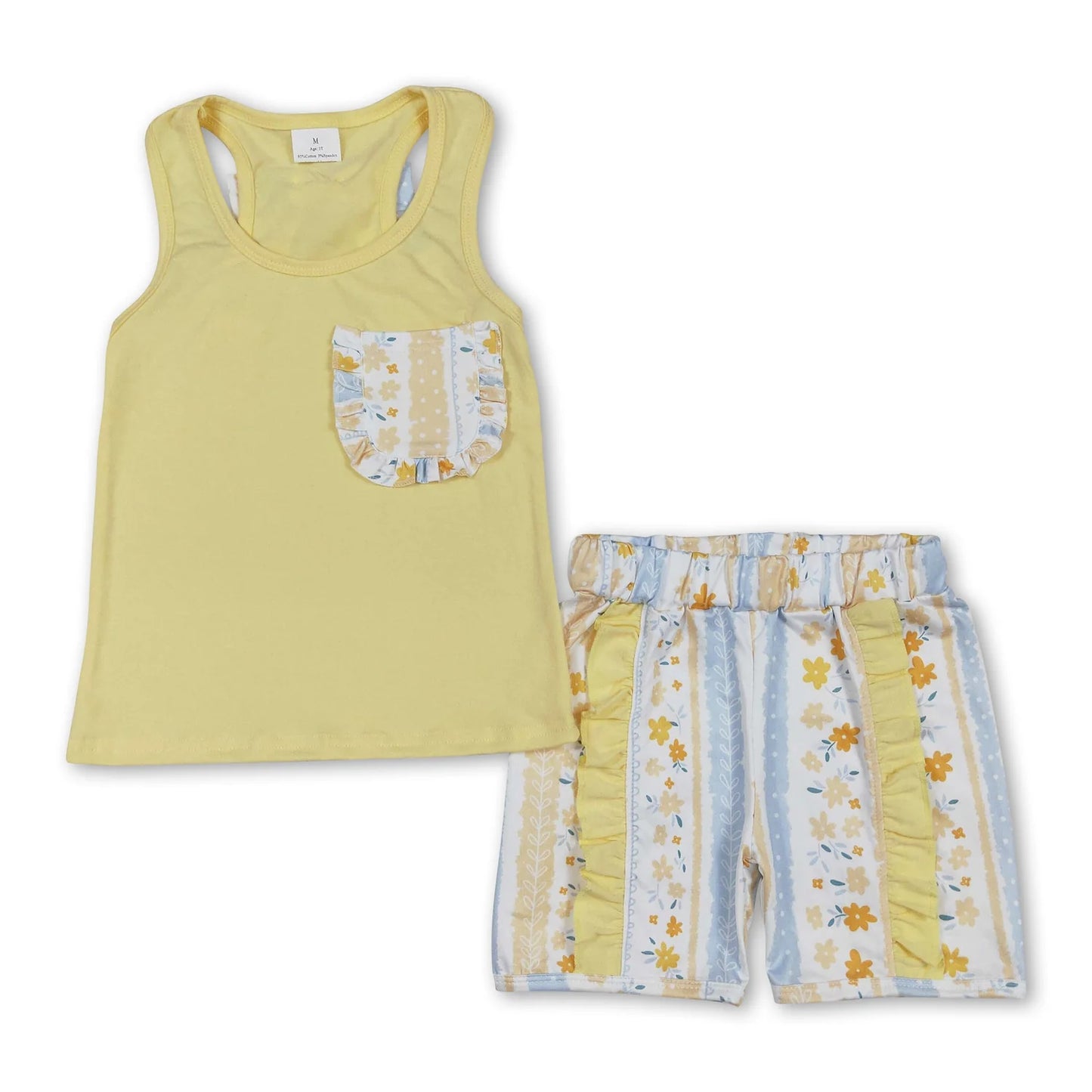 RTS NO MOQ Sibling milk silk Baby Girls Pocket Bow Vest Ruffle Leopard Shorts Clothes Set