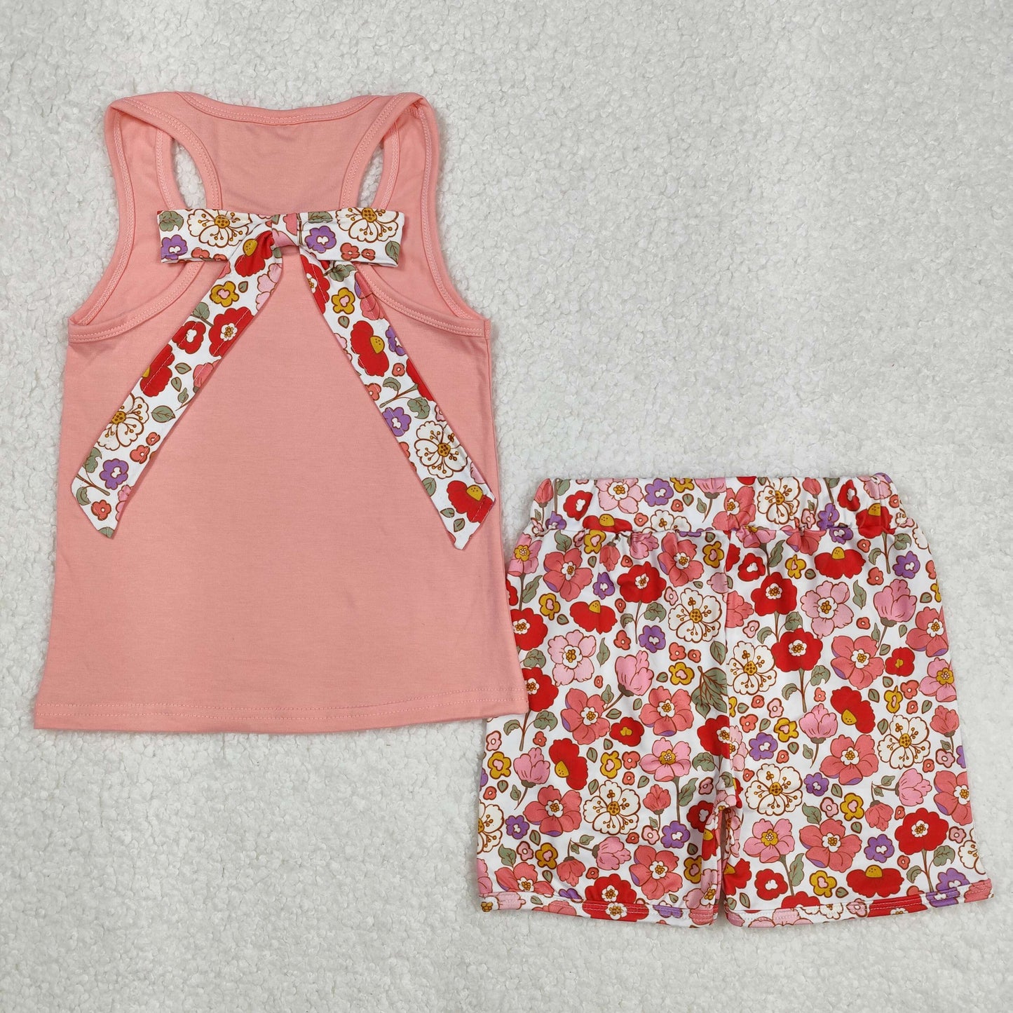 RTS NO MOQ baby girl Clothes camouflage short sleeve shorts Sets