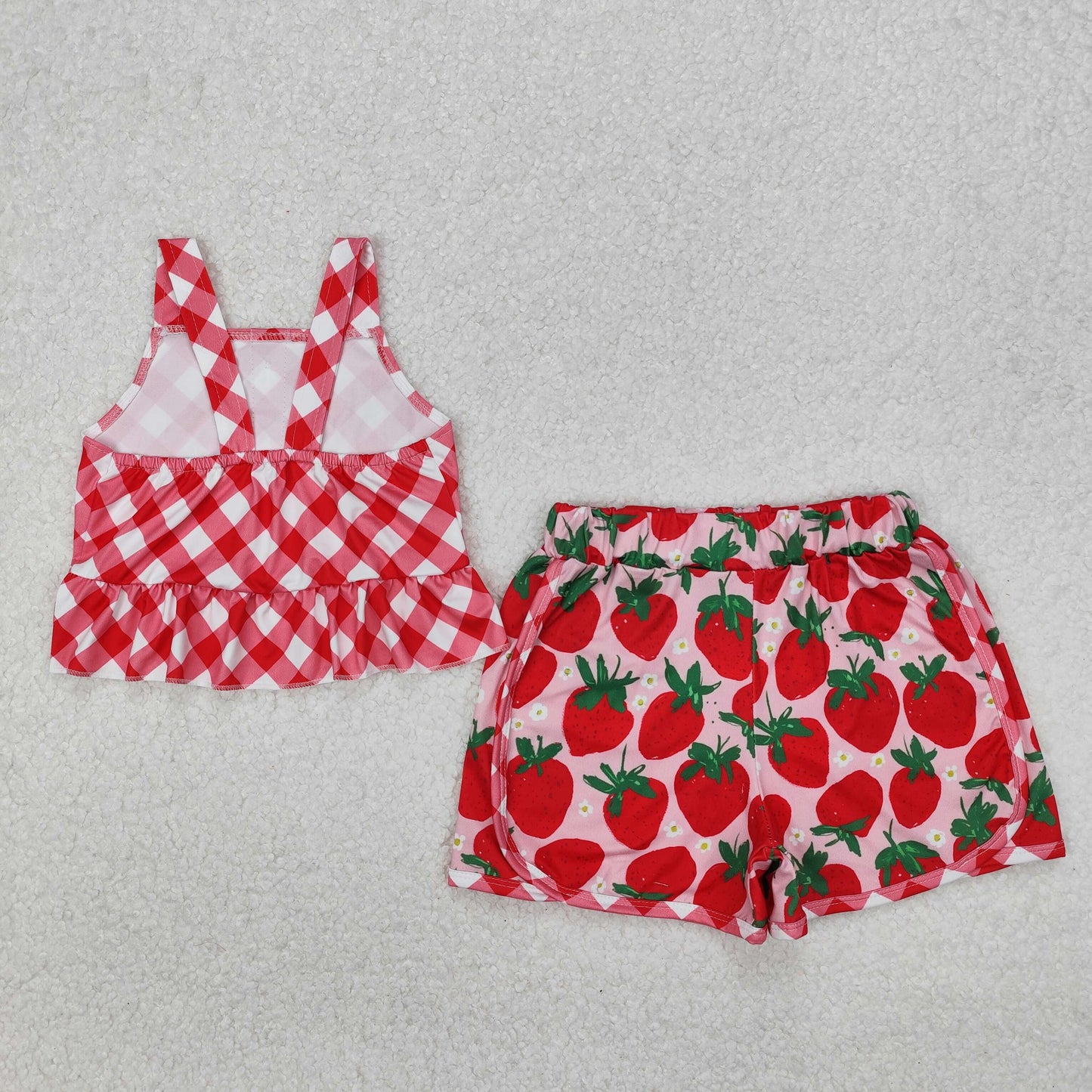 RTS NO MOQ baby girls Clothes short sleeve shorts Sets