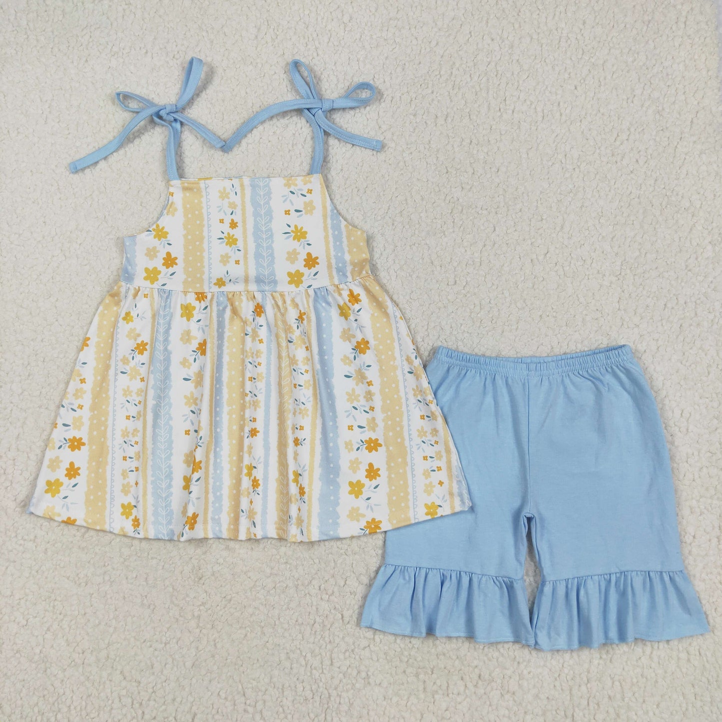 RTS baby girls Boys clothes summer floral Short Sleeve Shorts sets