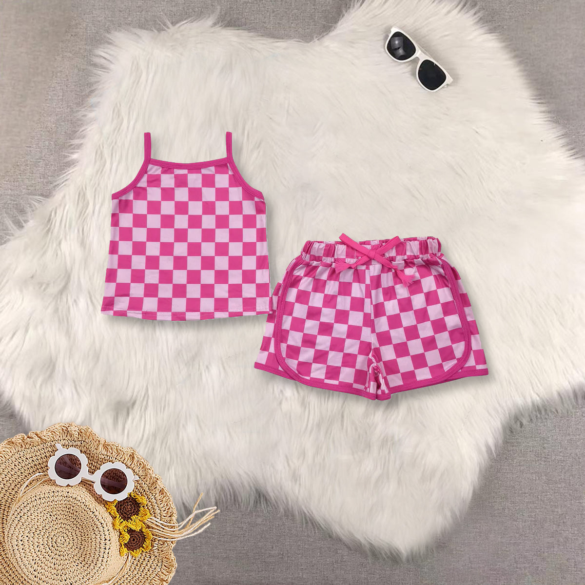 RTS Sibling baby girl clothes Short Sleeve Shorts sets and adult swimsuit