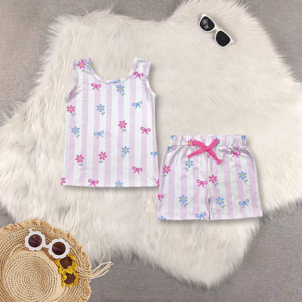 RTS baby girl clothes Short Sleeve Shorts sets