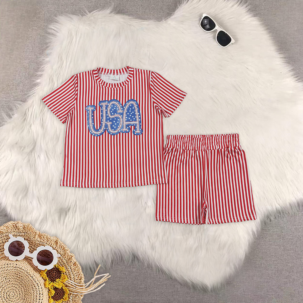 RTS NO MOQ Sibling baby girls Clothes short sleeve shorts Sets