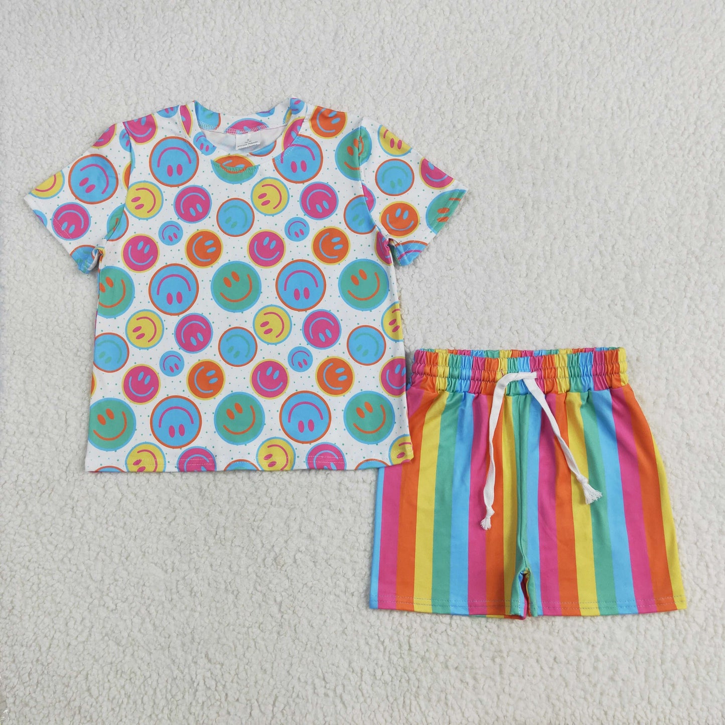 RTS NO MOQ baby girls Clothes short sleeve shorts Sets