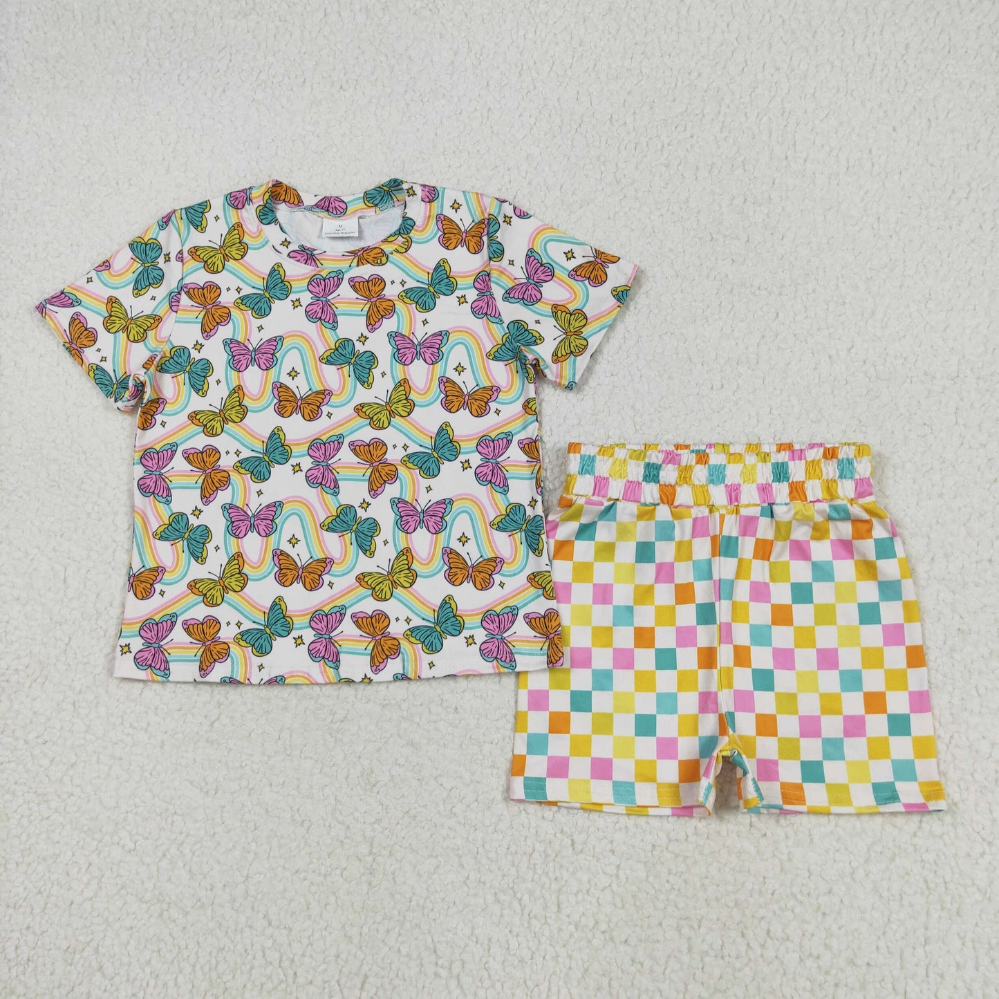 RTS NO MOQ Sibling baby girls Clothes short sleeve shorts Sets