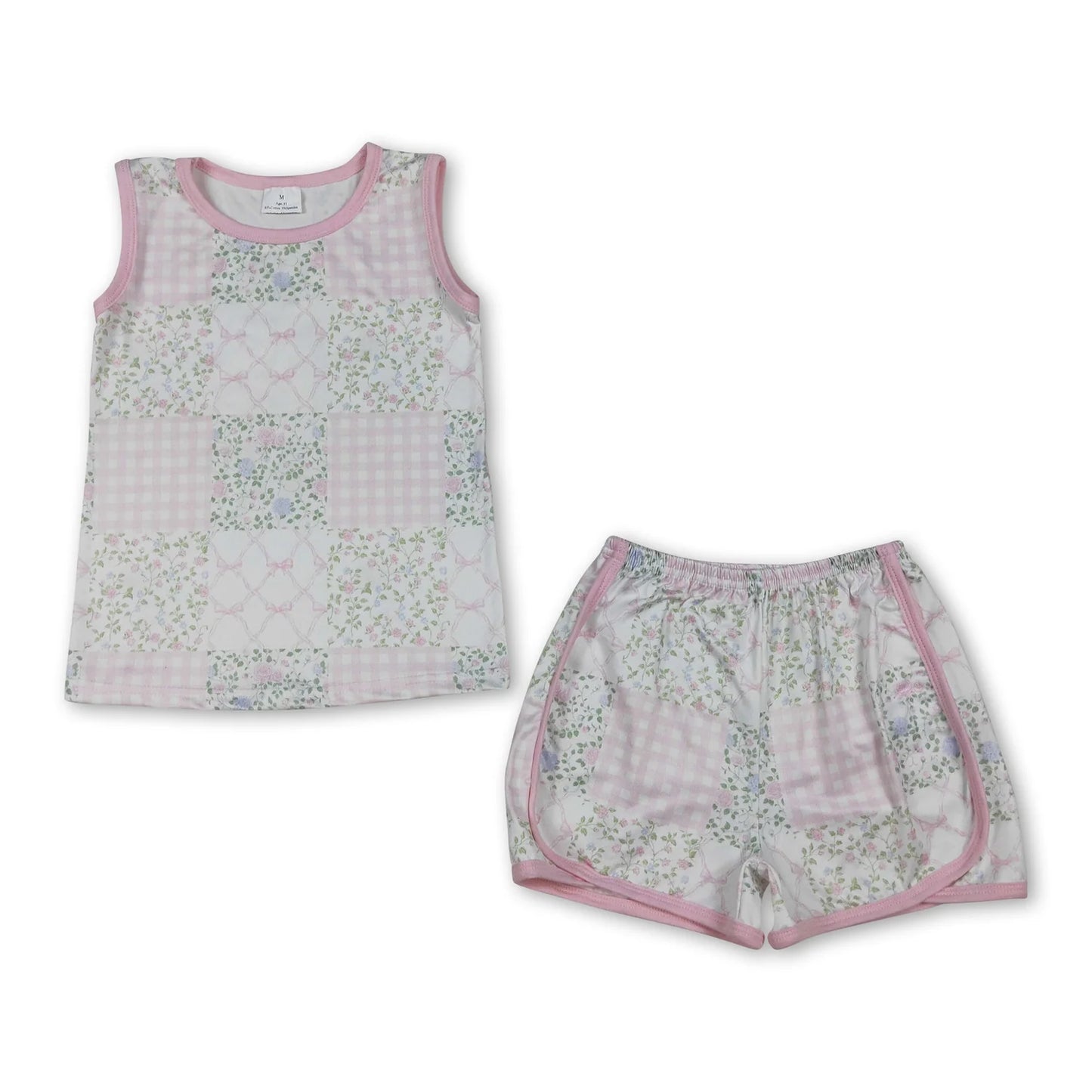 RTS NO MOQ Sibling milk silk Baby Girl Flowers Tunic Ruffle Shorts Clothes Sets Ruffle Rompers