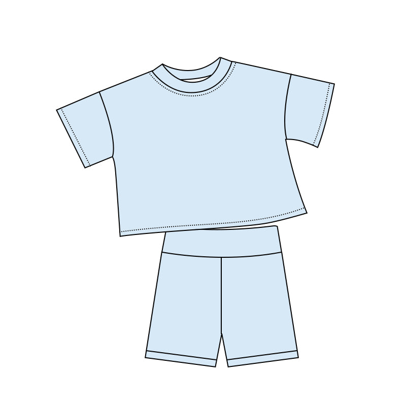 (Pre Order) No moq cotton Baby Girls Cute Solid Color Short Sleeve Shorts Summer Outfit