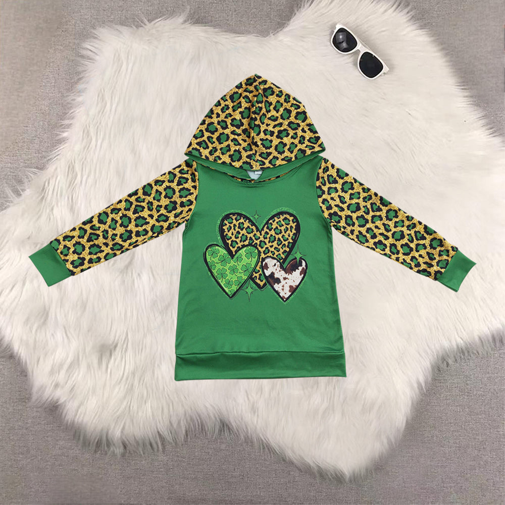 RTS NO MOQ Sibling Baby boy girl clothes Valentine hooded long-sleeved and tops
