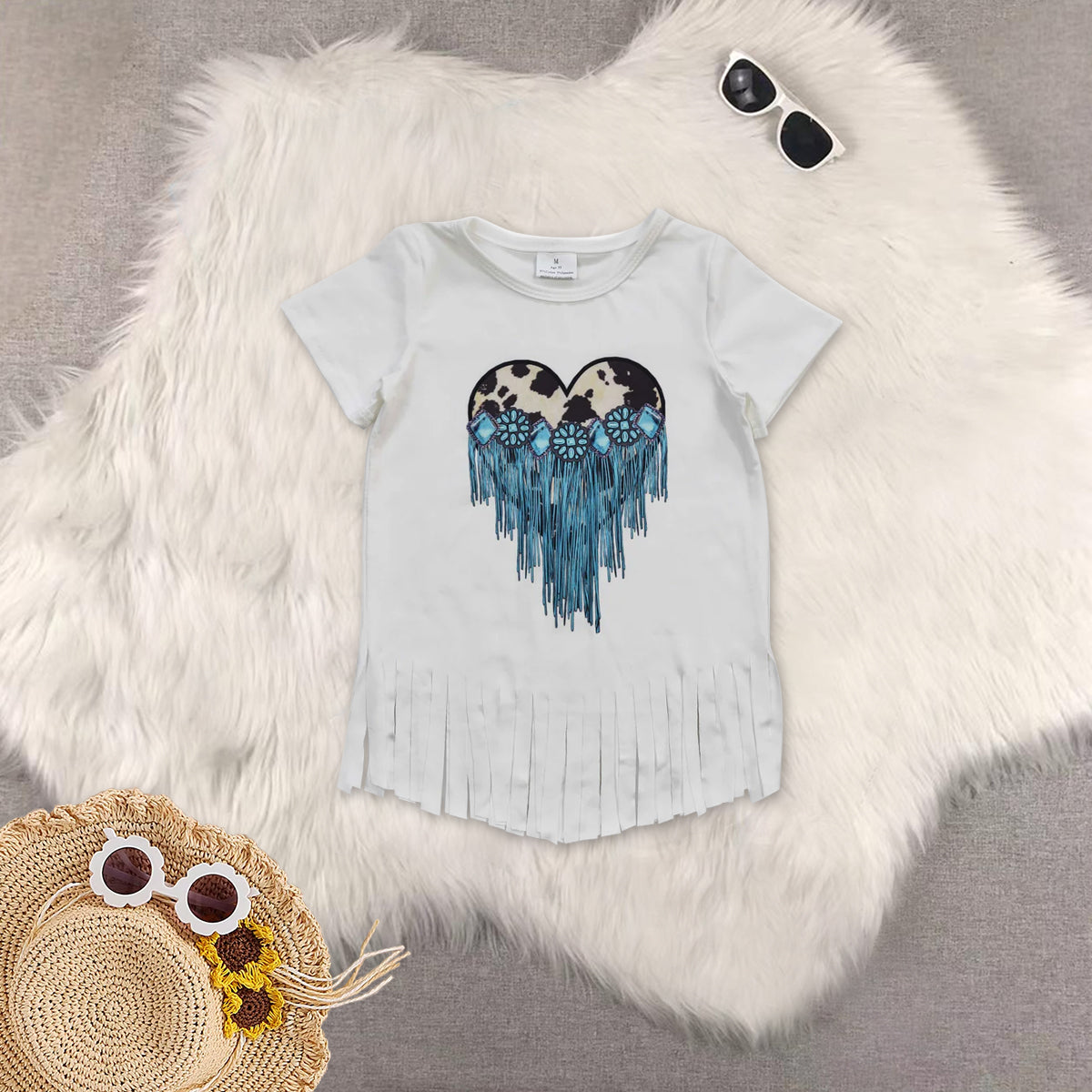 RTS NO MOQ Sibling Baby Girls clothes sleeveless pants Set and top and jeans pant