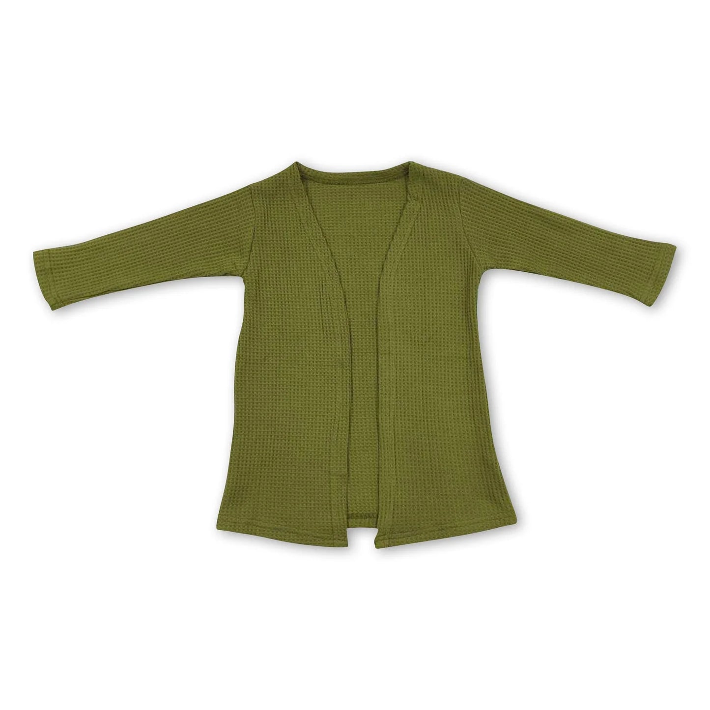 RTS NO MOQ Sibling cotton Baby Girls Solid Color Long Sleeve Open Front Knit Cardigan Light Warm Fall Layering Top