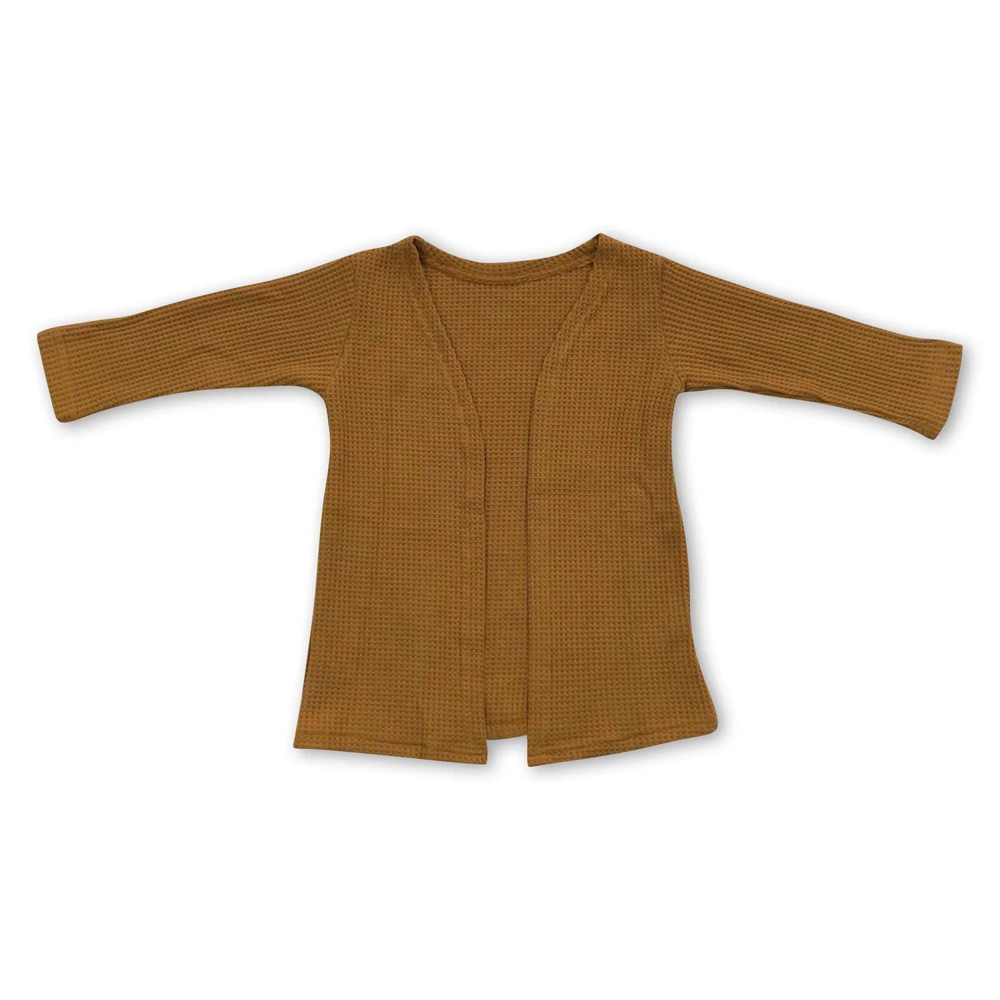 RTS NO MOQ Sibling cotton Baby Girls Solid Color Long Sleeve Open Front Knit Cardigan Light Warm Fall Layering Top