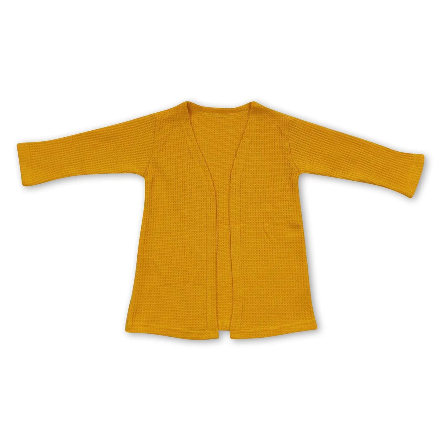 RTS NO MOQ Sibling cotton Baby Girls Solid Color Long Sleeve Open Front Knit Cardigan Light Warm Fall Layering Top