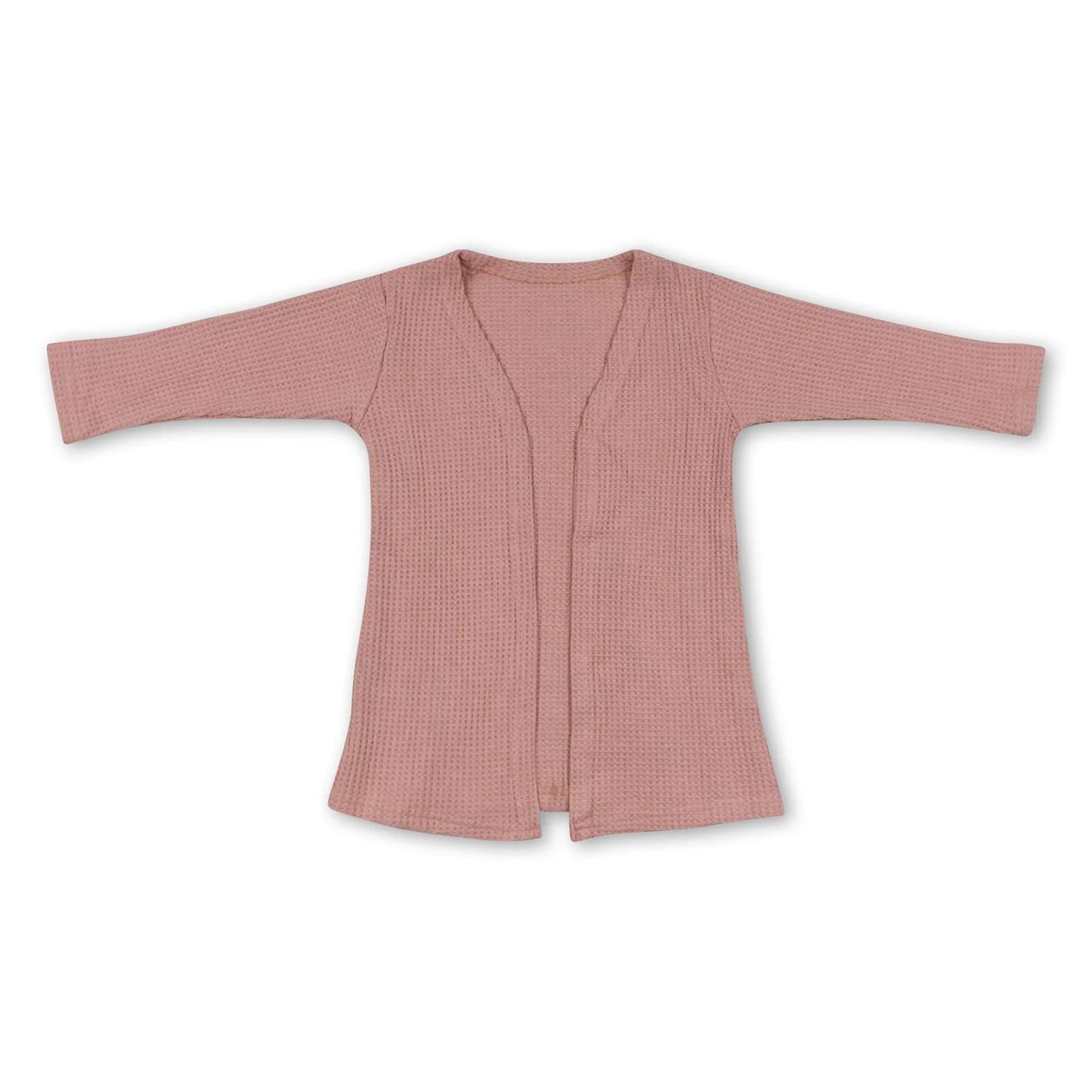 RTS NO MOQ Sibling cotton Baby Girls Solid Color Long Sleeve Open Front Knit Cardigan Light Warm Fall Layering Top