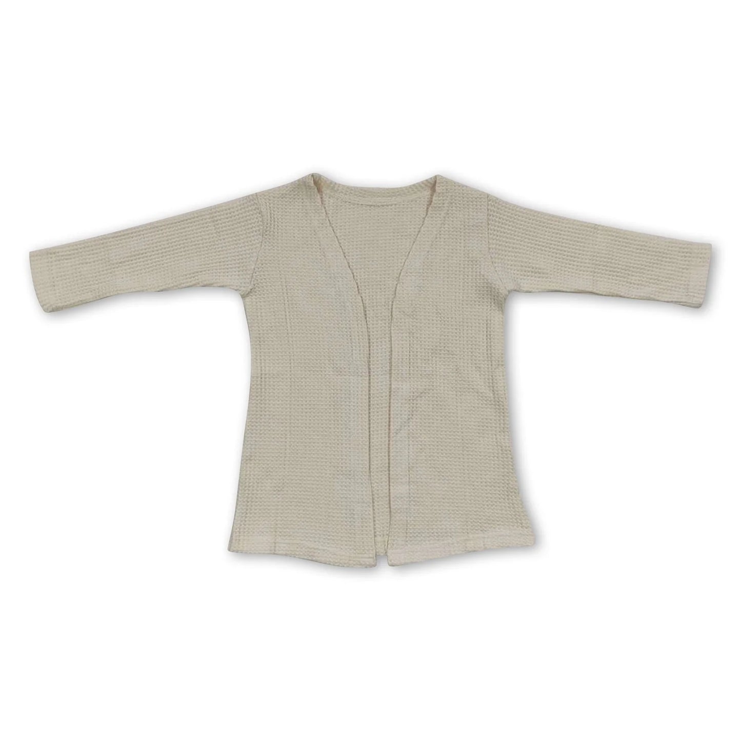 RTS NO MOQ Sibling cotton Baby Girls Solid Color Long Sleeve Open Front Knit Cardigan Light Warm Fall Layering Top